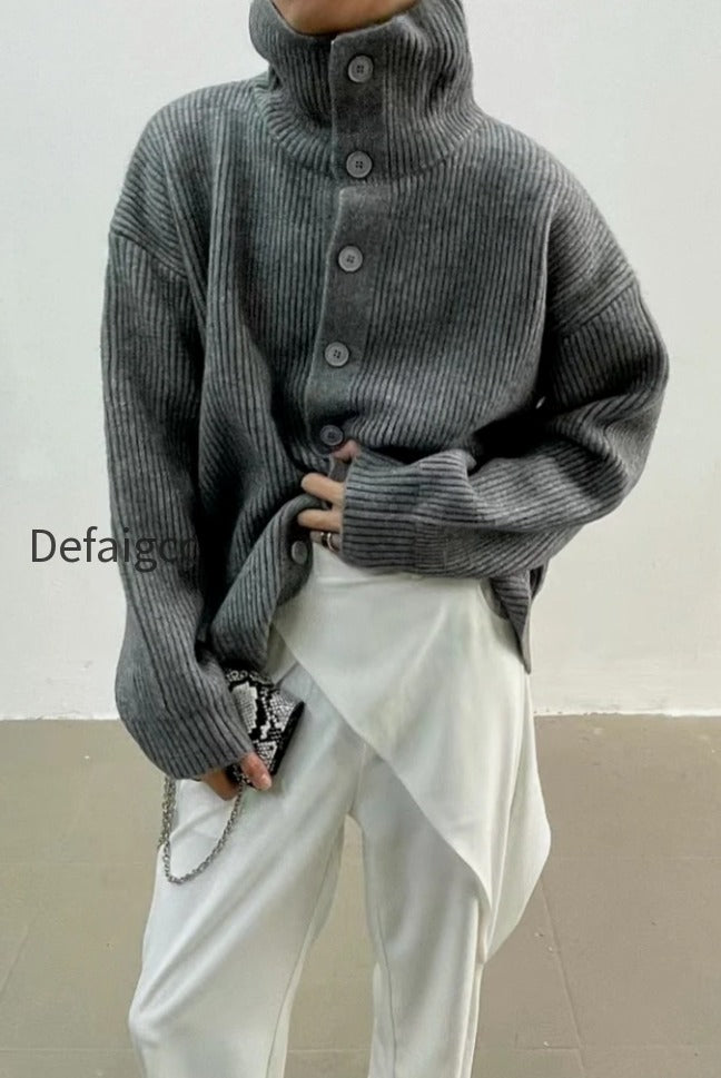 ribbed-single-breasted-cardigan