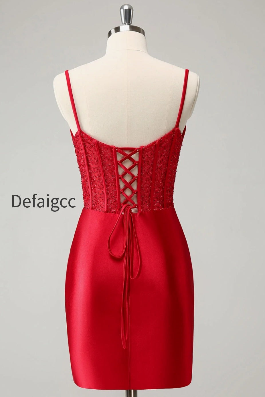 golden-spaghetti-straps-bodycon-corset-satin-homecoming-dress-with-slit