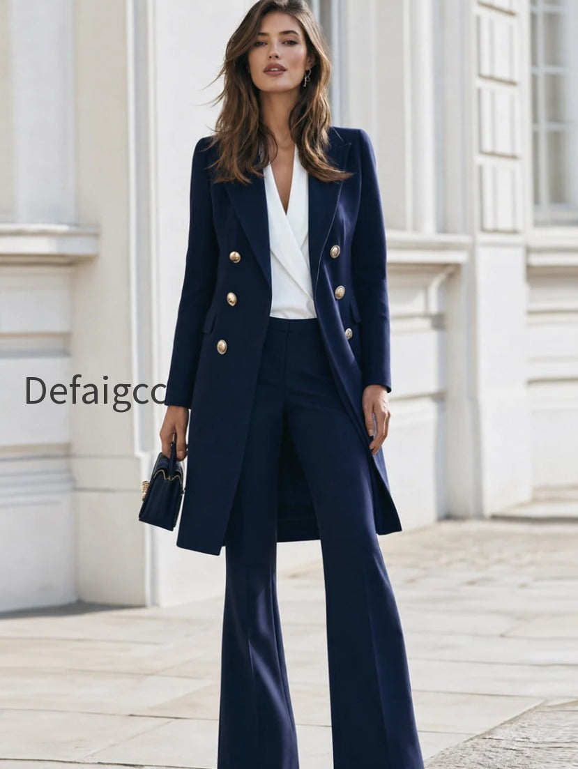 double-breasted-long-blazer-coat-flared-trousers-co-ord-set