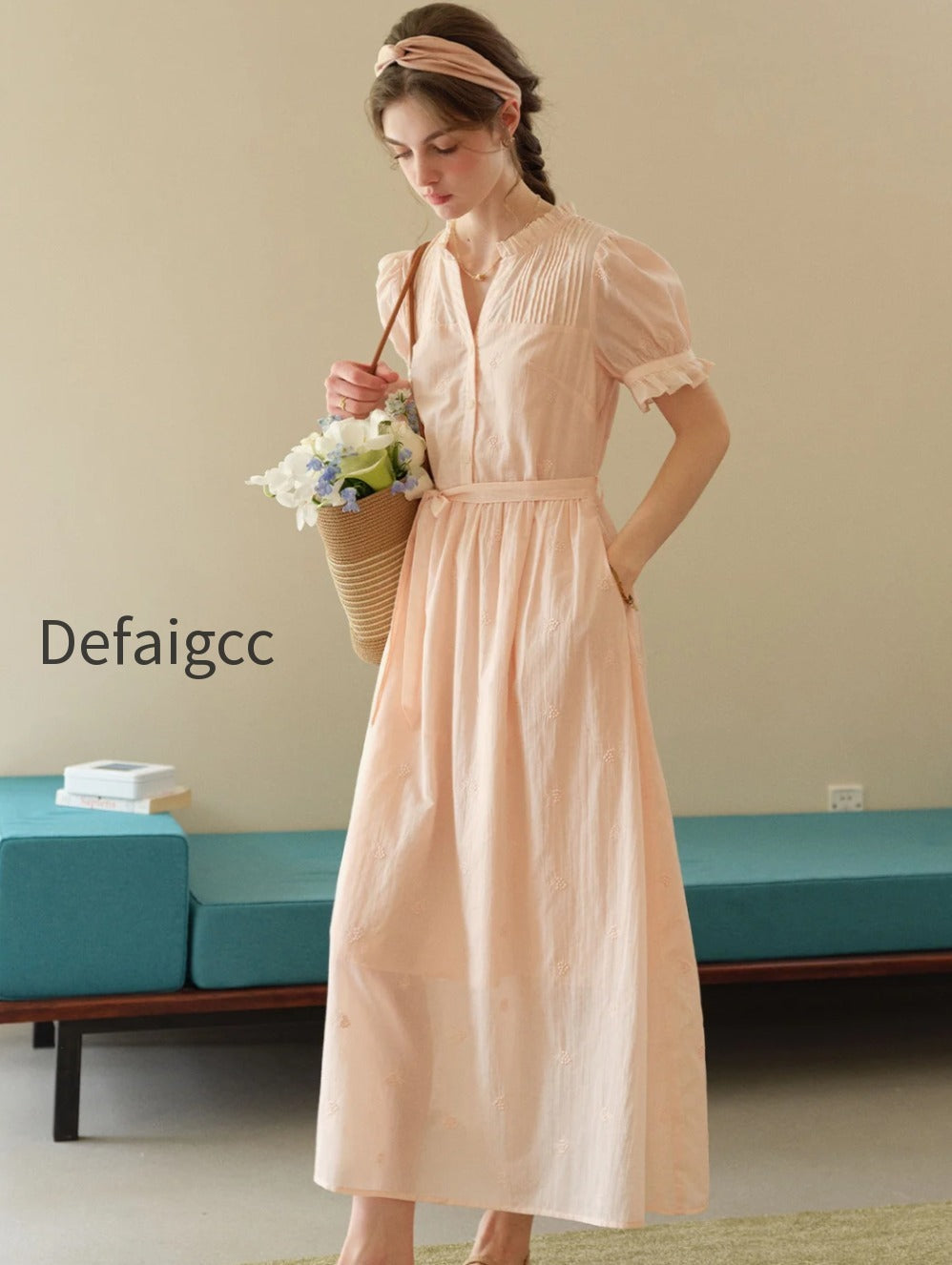 aitana-rose-embroidered-v-neck-puff-sleeve-lace-cotton-dress-1
