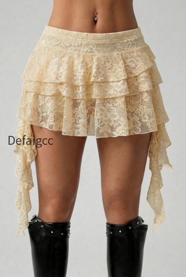 lace-tiered-asymmetric-mini-skirt