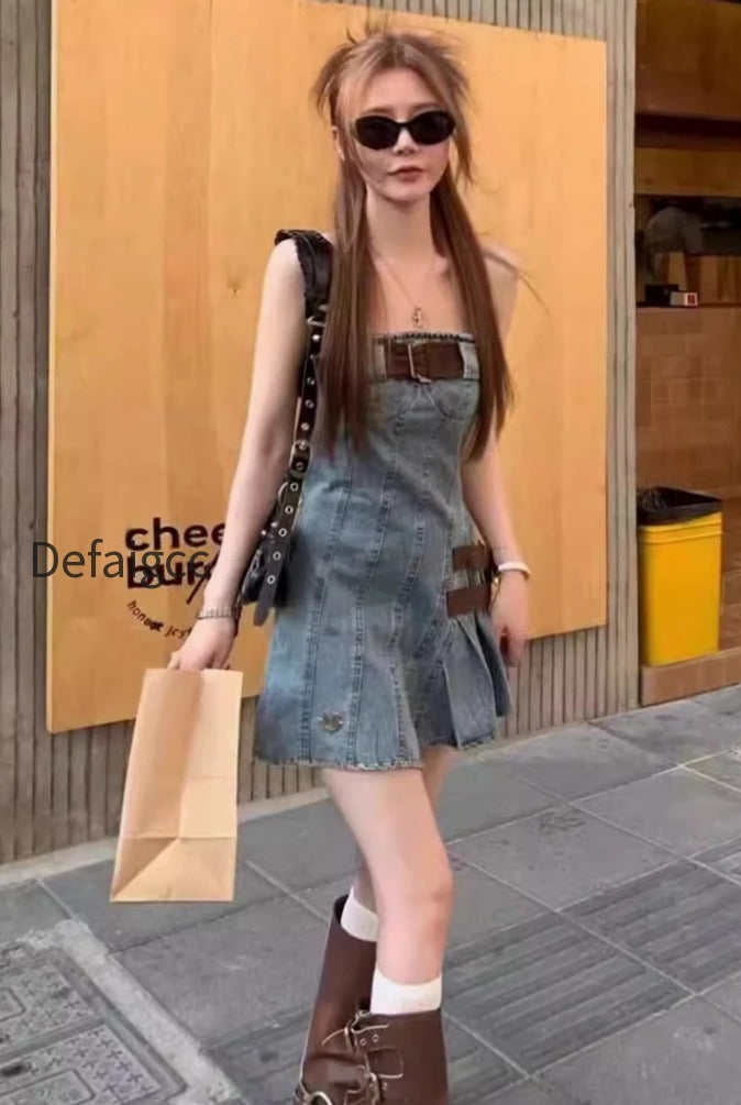 high-waist-sexy-denim-dress