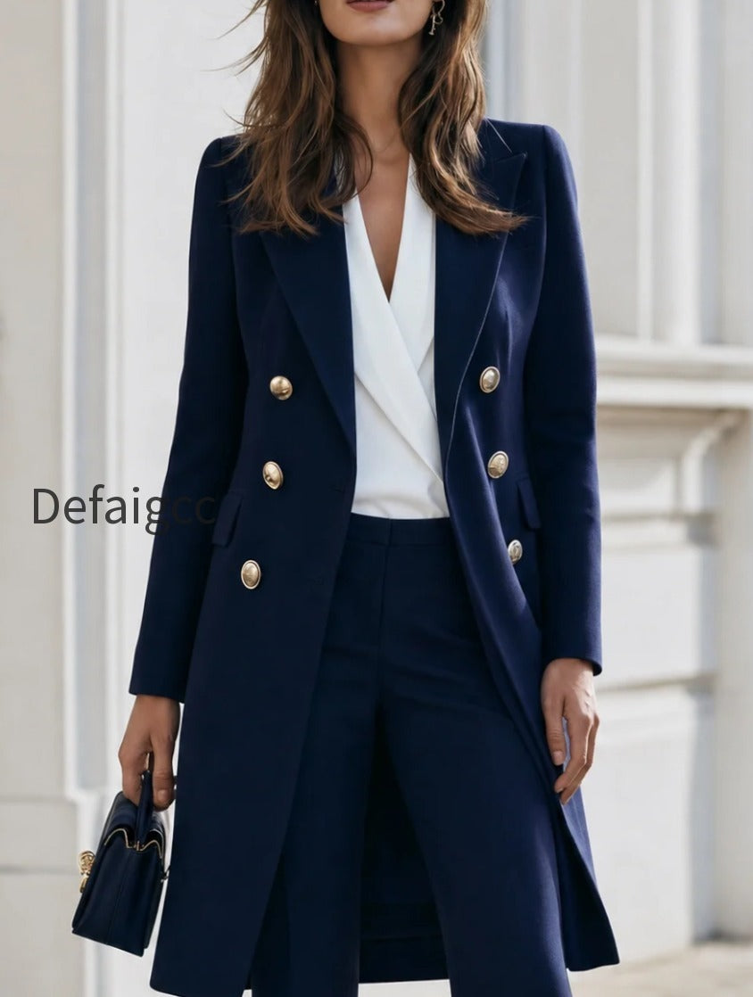 double-breasted-long-blazer-coat-flared-trousers-co-ord-set