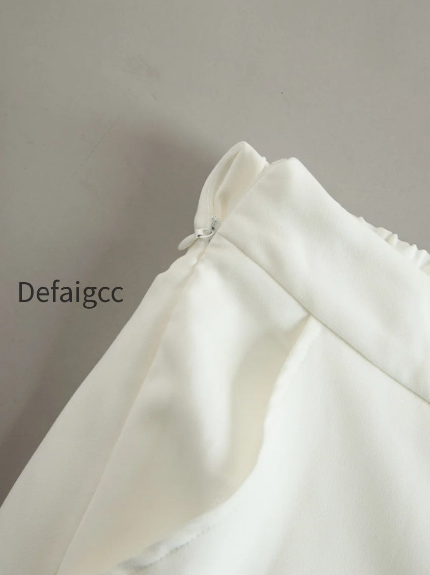 ivory-stand-collar-split-neck-blouse-wide-leg-pants-two-piece-suit
