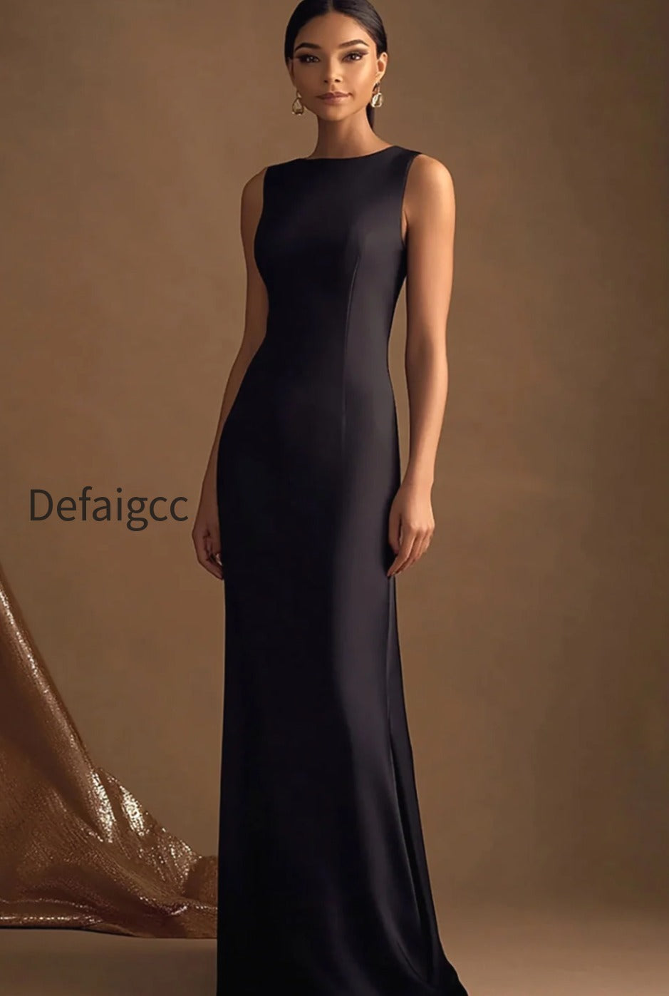 simple-black-satin-boat-neck-long-sheath-evening-dress