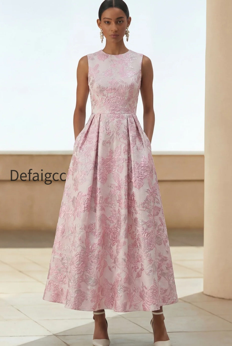 ivory-pink-floral-a-line-maxi-wedding-guest-dress-with-pockets