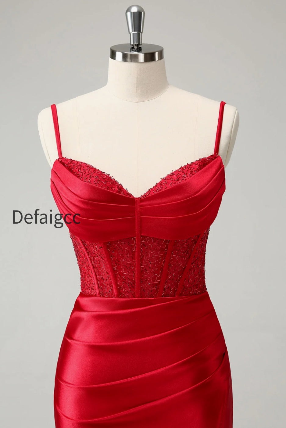 golden-spaghetti-straps-bodycon-corset-satin-homecoming-dress-with-slit