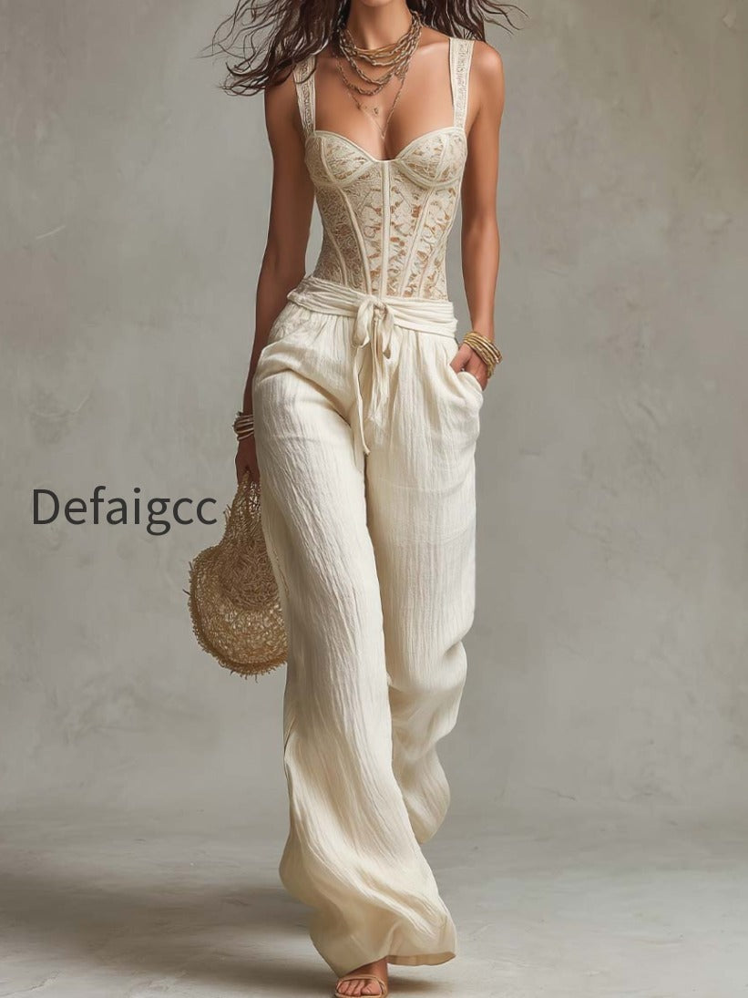bohemian-lace-corset-cotton-wide-leg-pants-two-piece-set