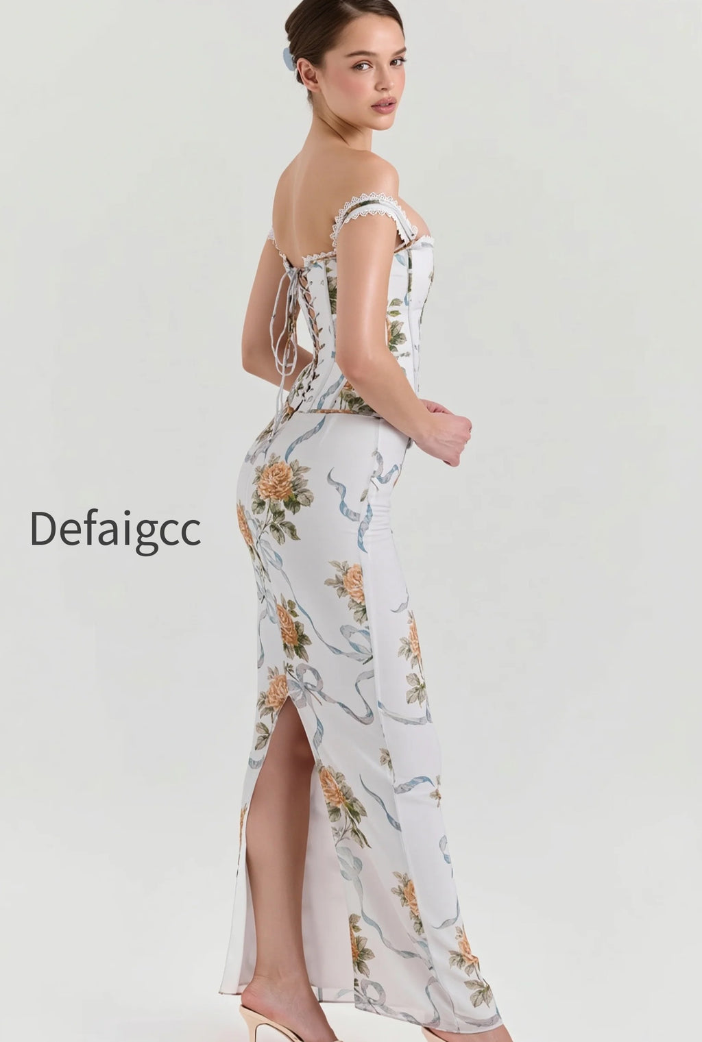 floral-printed-bandeau-bodycon-midi-dress