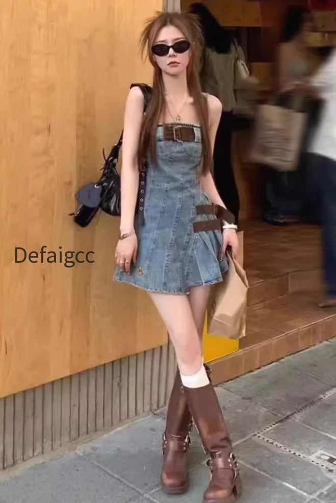 high-waist-sexy-denim-dress