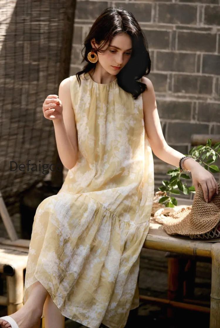 ramie-floral-tiered-sleeveless-trapeze-midi-dress