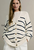 cotton-stripe-v-neck-cardigan