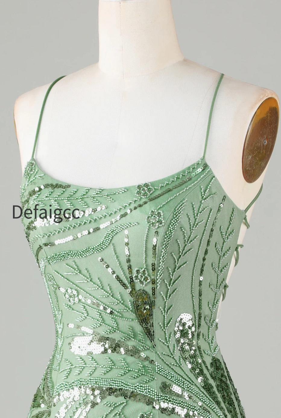 green-spaghetti-straps-tight-glitter-homecoming-dress-with-beaded