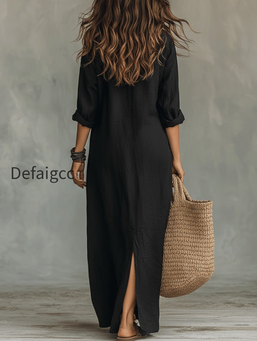 black-button-front-bohemian-shirt-maxi-dress-qwvg