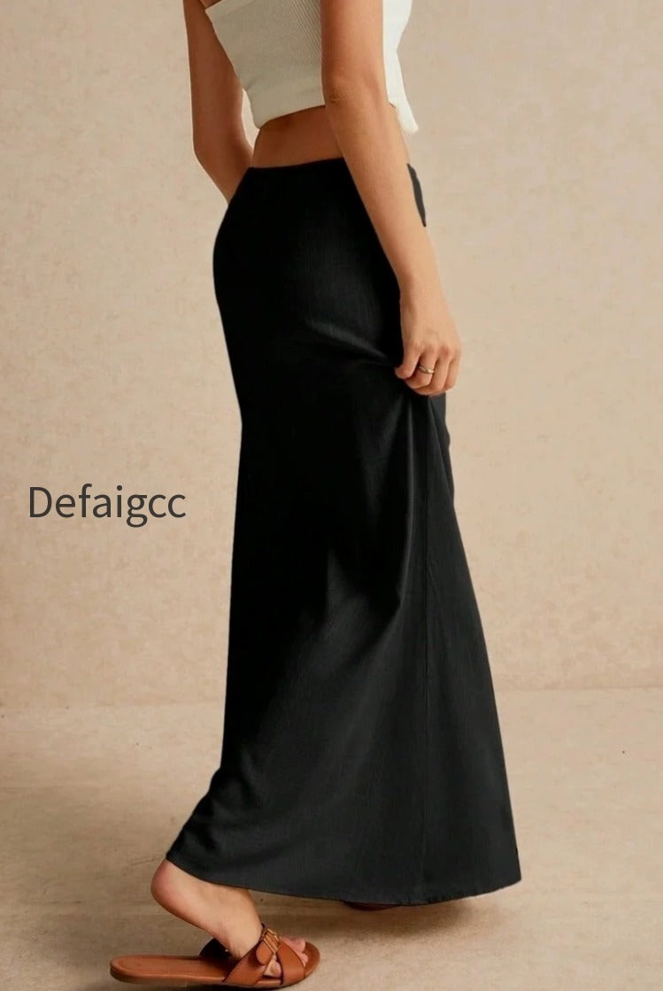 solid-drawstring-maxi-skirt