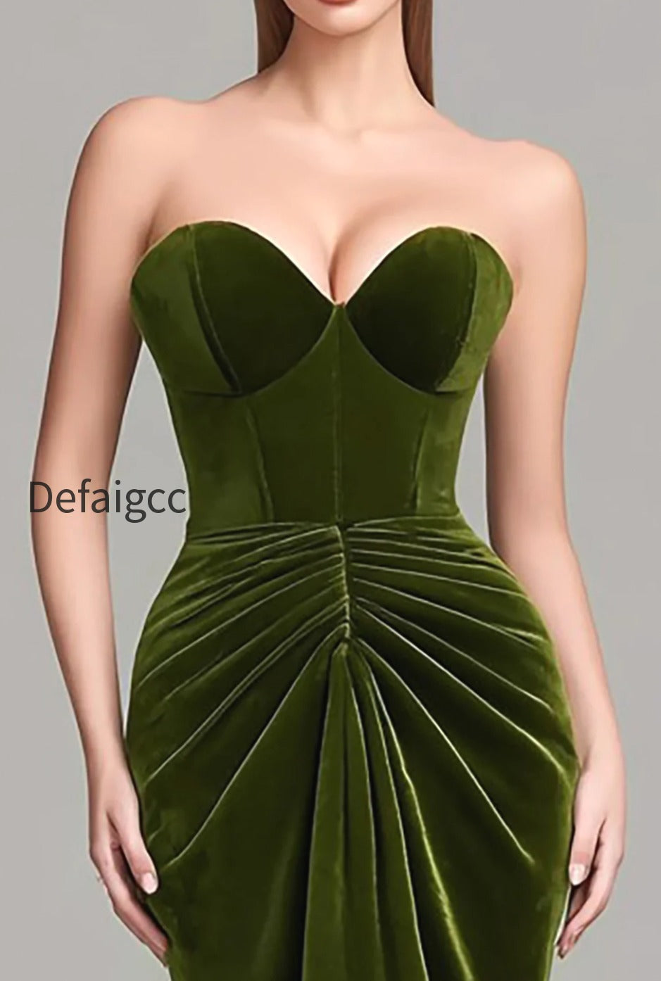 olive-sweetheart-velvet-mermaid-ruched-long-corset-formal-dress
