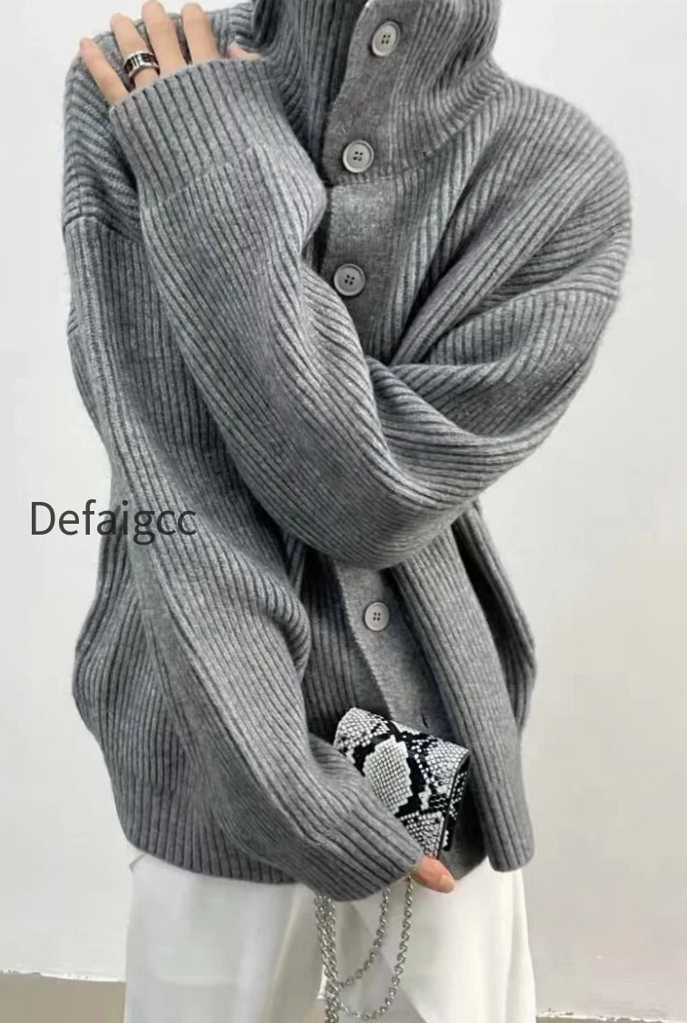 ribbed-single-breasted-cardigan