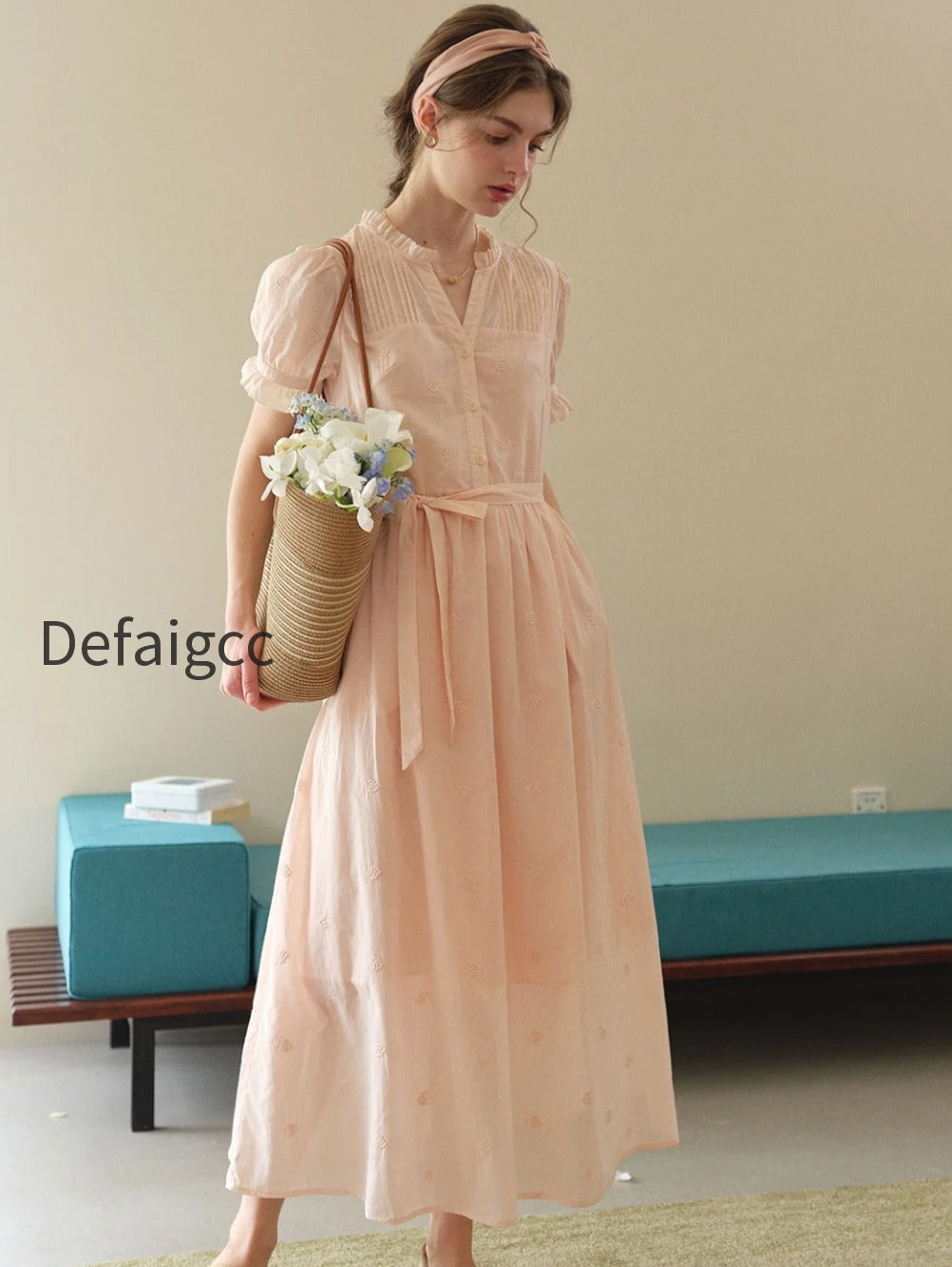 aitana-rose-embroidered-v-neck-puff-sleeve-lace-cotton-dress-1