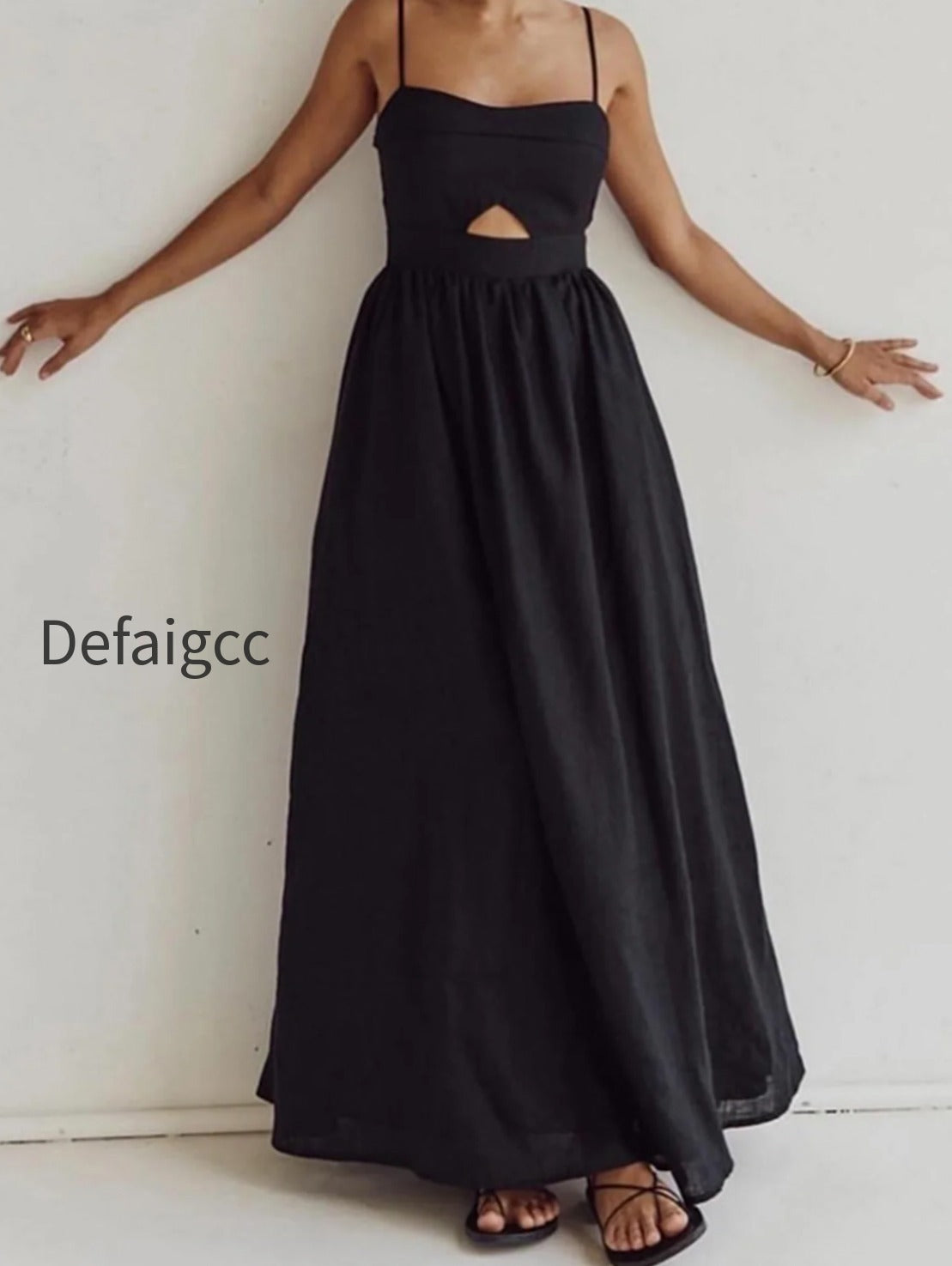 cotton-sleeveless-pockets-cutout-long-dress