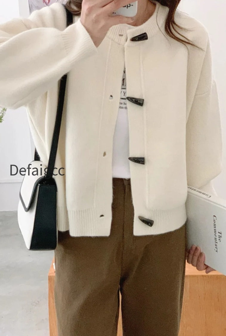 toggle-button-round-neck-cardigan