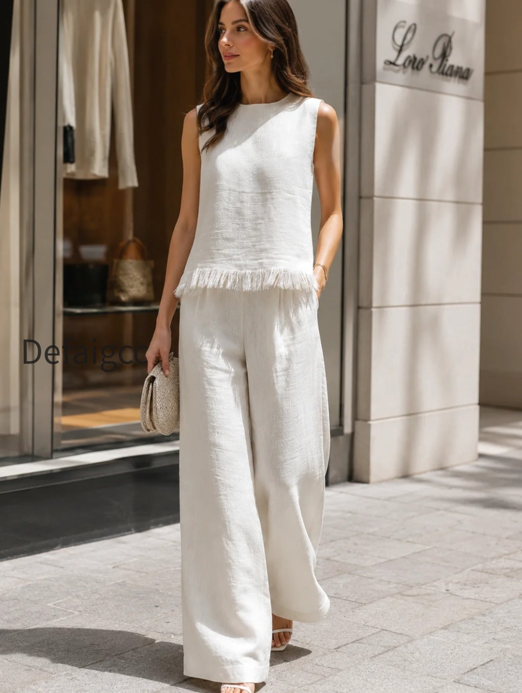 sleeveless-textured-top-and-wide-leg-pants-set-with-frayed-hem-detail