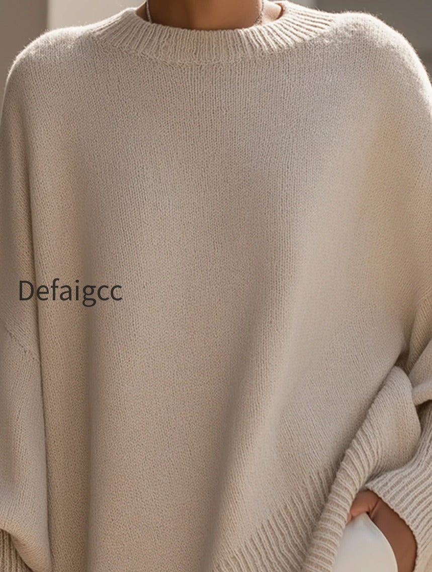 oversized-beige-knit-poncho-sweater